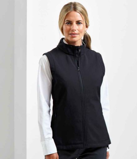 PR186 - Premier Ladies Windchecker® Recycled Printable Soft Shell Gilet